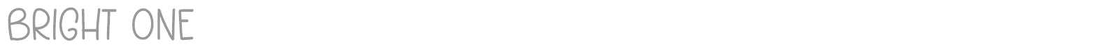 Bright One font preview
